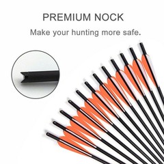 12/24pcs 20 inch Hunting Carbon Crossbow Bolts Half Moon Nocks OD 8.8mm Arrows