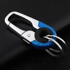 Stainless Steel Keychain Carabiner Hook Key Ring Clip Outdoor EDC