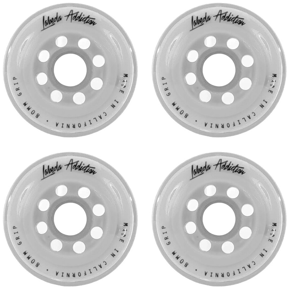Labeda Inline Roller Hockey Skate Wheels Addiction White 76mm SET OF 4