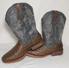 Roper Men’s Brown/Gray Leather Western Boots US 8.5D Style 09-020-0191-3378