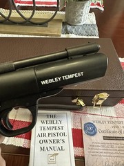 Webley Tempest Centennial .177 Air Pistol Ltd Ed #753/2000 w/ Case COA Manual