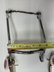 Vintage Western Navajo Beaded Horse Headstall Bridle Metal Bit With Fur