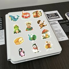 25Pcs Random Cute Fairy Tale Cartoon Animal Fairytale Graffiti Stickers