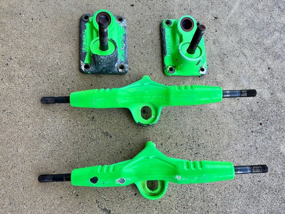 Vintage Gullwing Trucks Skateboard Trucks Phoenix Neon Green OG 80s Used