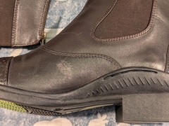 Ovation Aeros Zip Brown Calf Leather Paddock Boot Sz. 38 Womens 7-7.5 US