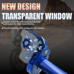 Aluminum Alloy Quick Twist Throttle Assembly 7/8″ 22mm Type B – Upgraded Blue