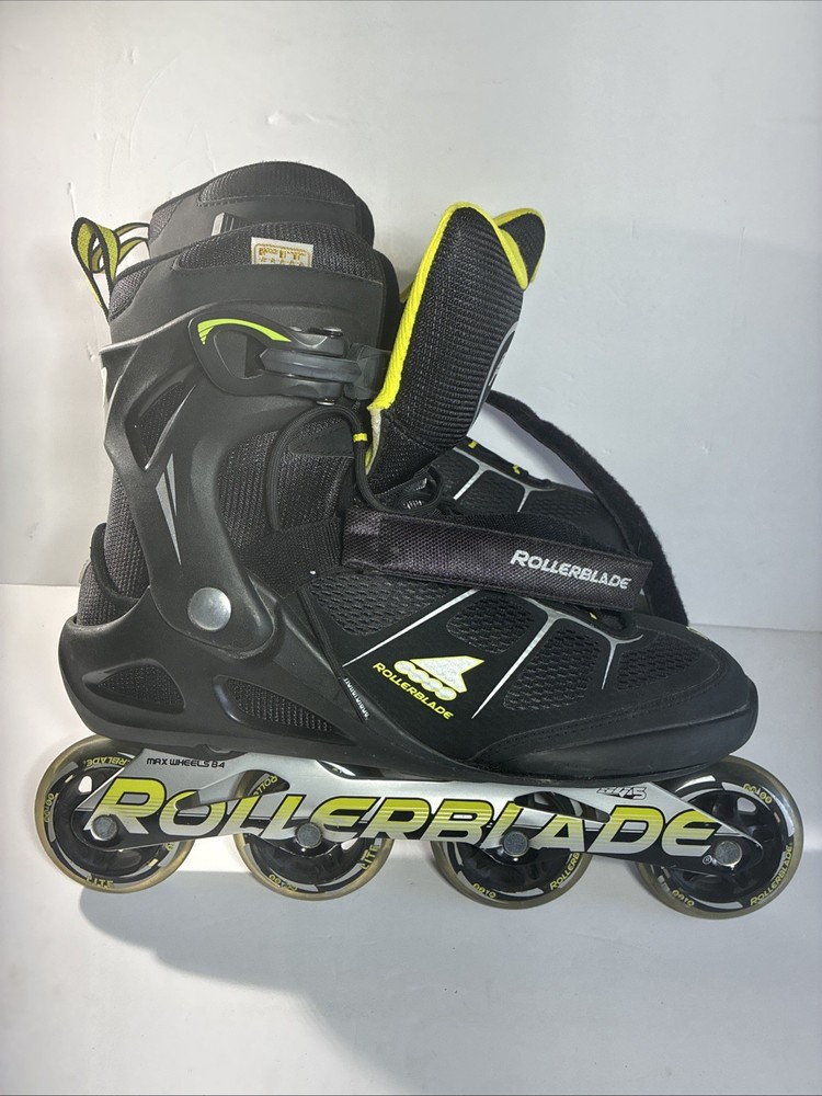 Rollerblade Macroblade 80 ALU Men’s Fitness Inline Skates – Black/Lime, Size 11