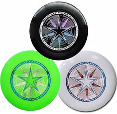 Discraft Ultrastar Sport Ultimate Disc 175 grams Sportdisc 3-Pack Blk/Green/Wht