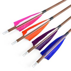 31″ Pure Carbon Arrows Feathers SP340 400 500 600 Compound Recurve Bow Hunting