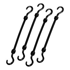 12 Inch Heavy Duty Bungee Cords, All Weather, All Temp, All Season – 4 Pack,