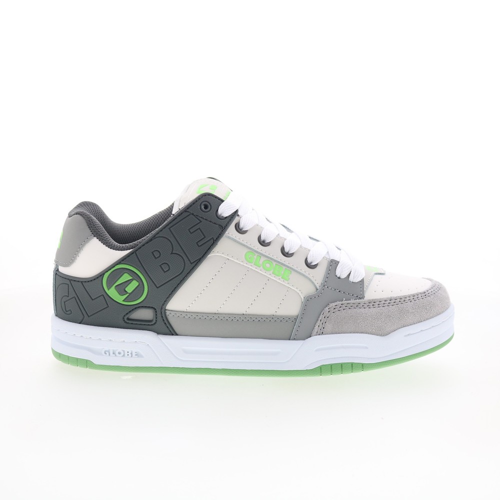 Globe Tilt GBTILT Mens Gray Leather Skate Inspired Sneakers Shoes
