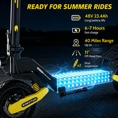30MPH Electric Scooter for Adult 1200W 40Mile 48V23.4AH Foldable Fast Escooter