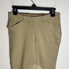 Dover Saddlery Riding Sport Cotton Stretch Beige Knee-patches Breeches size 28