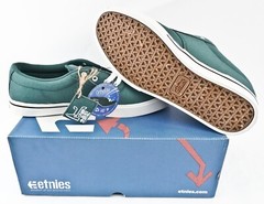 etnies Jameson 2 ECO TFTF Skateboard BMX Skate Shoes US 12 Green Cork Insole NOS