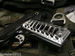 1911 Compact Officer Grips Colt kimber Defender Brushed «Cobra Skeleton»