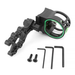 5 Pin Compound Bow Sight 0.019″ Optical Fiber Adjustable Archery RH LH Hunting