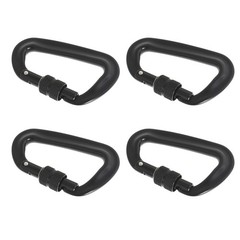 Heavy Duty 12 KN 4 Pack D-Shaped Locking Carabiners Clip Aviation Aluminum