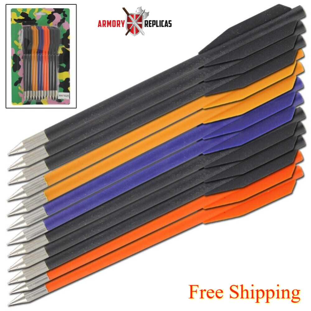 Pistol Crossbow Bolts -6.5 Inches -Set of 12 for Outdoor Hunting Target Practice