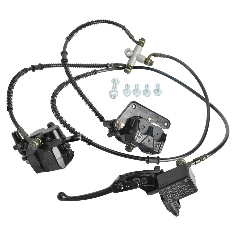 Rear Left Lever Hydraulic Twin Disc Brake Caliper Pad set E-Bike Tricycle 125cc