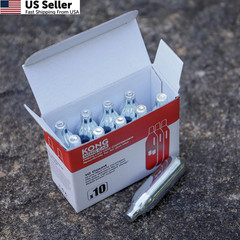 KONG MING CAR 8 Gram / 12 CO2 Cartridges, Non-Threaded,High-Grade silver