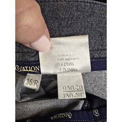 Ovation SoftFLEX Grip-Tec Full Seat Breeches Size 36R Grey Denim Equestrian…