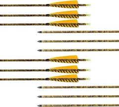 Practice Hunting Arrows 31″ Carbon Shaft, Adjustable Nocks