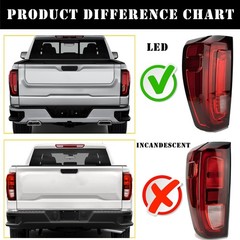 Tail Light Assembly Compatible With 2019-2024 GMC LED Type Left Driver Side