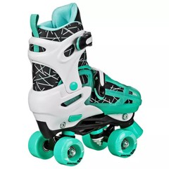 ROLLER DERBY MINT PRODIGY KIDS’ INLINE-QUAD SKATES – WHITE/MINT GREEN S (12-2)