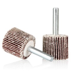 1″ x 1″ x 1/4″ Shank Mounted Flap Wheels, 80 Grit Aluminum Oxide Mounted Abra…