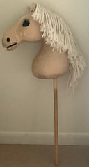 Lemieux Hobby Horse “Popcorn” With Black Show Bridle, Slightly Used