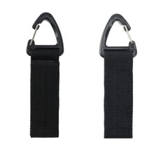 2 Pcs Tactical Webbing Belt Military Molle Key Hook Carabiner Buckle Strap Lot