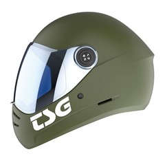 TSG Pass 2.0 Full Face Helmet , Downhill Skateboarding, L (58-60 cm), Olive
