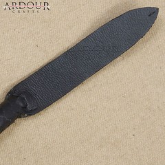 Genuine Black Leather Whip Cow Hide Leather Bull Whip 3 Feet Long 16 Plaits