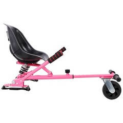 Hoverboard Go-Kart Seat Attachment, Adjustable Frame, Pink