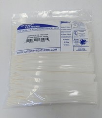 100pk Gateway Feathers 5″ Right Wing: Shield Flo. Florescent White 500RSSFW-100