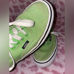 Grunge retro Vans Lime Green Sneakers men’s size 6 shoes