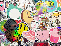 10-100 Random Holographic & Reflective Sticker Pack Rainbow Light Lot Laptops