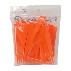 79 Count Archery Arrow Feathers 5″ Left Wing Shield: Tangerine Orange