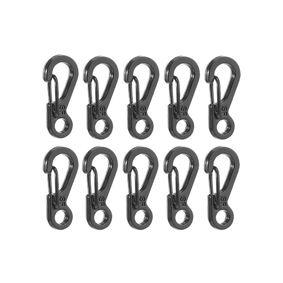 10Pcs Mini Heavy Carabiner Snap Hook Clip Aluminum Outdoor Camping Key Chain New