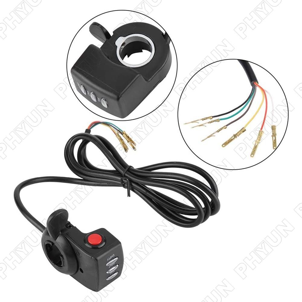 6.5» 36V LED Twist Throttle Thumb Control Set For E-bike Electric Bike Scooter