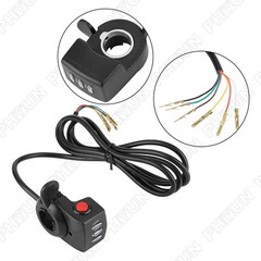 6.5» 36V LED Twist Throttle Thumb Control Set For E-bike Electric Bike Scooter