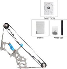 8″ Mini Compound Bow Kit Toy Arrows Target Shooting Archery Gift Pocket Bow