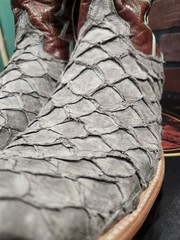 Dan Post Men’s Gray Pirarucu Riggs Western Boots US Size 10.5EW