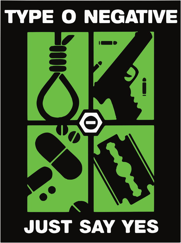 Type O Negative Just Say Yes Sticker T012S