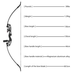 40LBS Recurve Bow Kit Takedown Recurve Bow Set Arrow Kit Takedown Recurve Bow RH