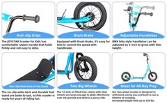 JOYSTAR Kick Scooter Ages 5-9 Years Old 12 Inch V-Brake Adjustable Handlebar