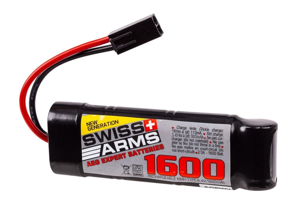 (NEW) Swiss Arms 8.4v 1600mah NiMH Battery with Small Tamiya Connector