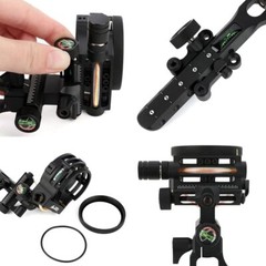 Compound Bow Sight 5 Pin Micro Adjustable 4X 6X 8X Lens Archery Hunting RH LH