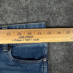 Goode Rider Jeans Equestrian Breeches Womens 26L Blue Cotton Knee Patch GUC