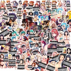 50 PCS (1 INCH) random Adult Anime Hentai Sexy waiffu Girl Stickers Vinyl Decals